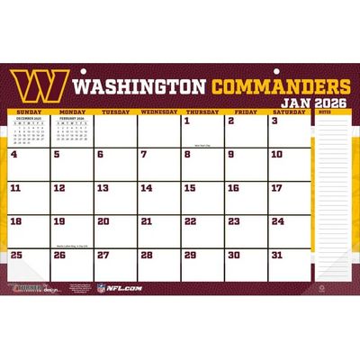Washington Commanders 2026 Small Desk Pad