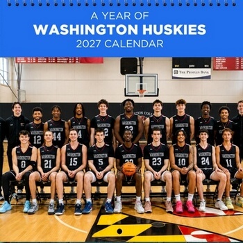 Washington Huskies 2027 Wall Calendar