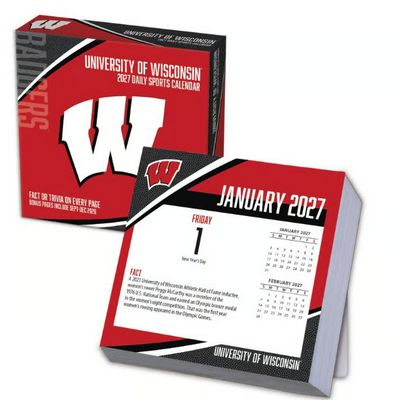 Wisconsin Badgers 2027 Desk Calendar