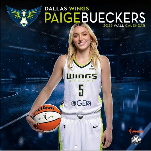 Dallas Wings Paige Bueckers 2026 Wall Calendar