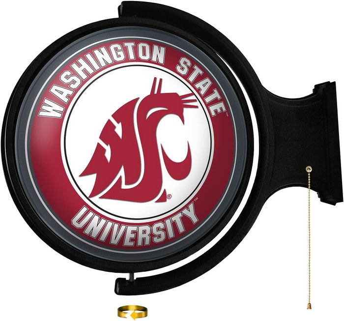 Washington State Cougars: Round Rotating Lighted Wall Sign