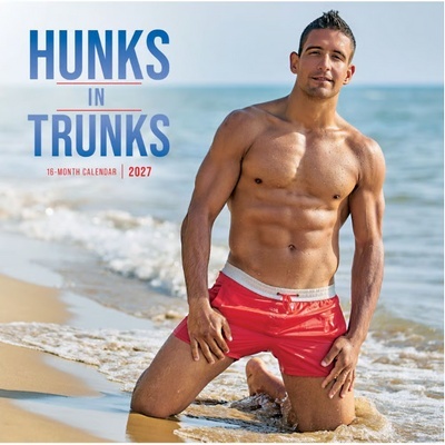 Hunks in Trunks 2026 Wall Calendar